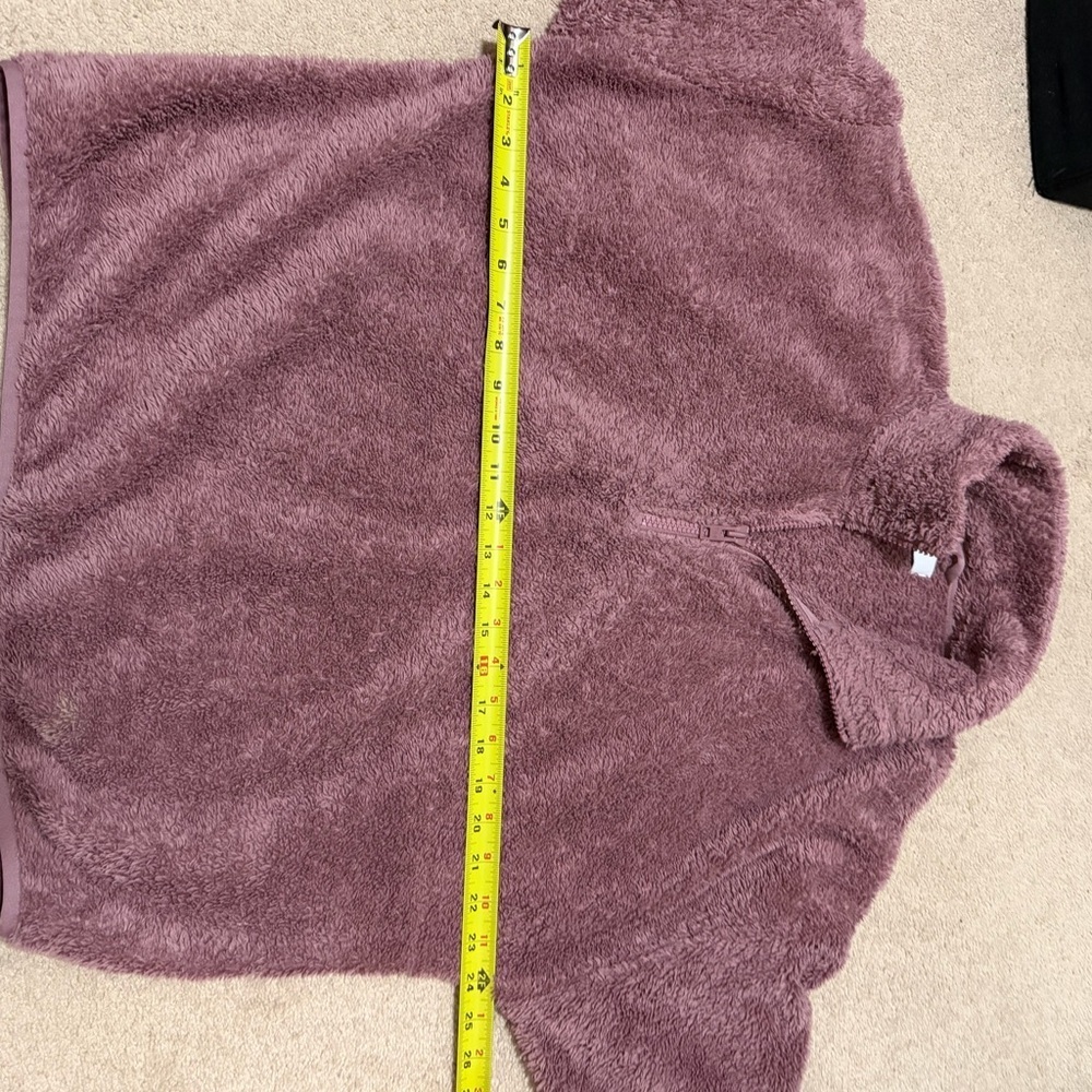 Tna Fuzzy zip mockneck 3/4 zip sweater Fleece Pullover size medium vguc *flaw - Picture 7 of 8